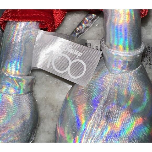 Disney Parks 100th Anniversary Mickey Mouse Silver Platinum Plush Toy New 2023 - Picture 3 of 4